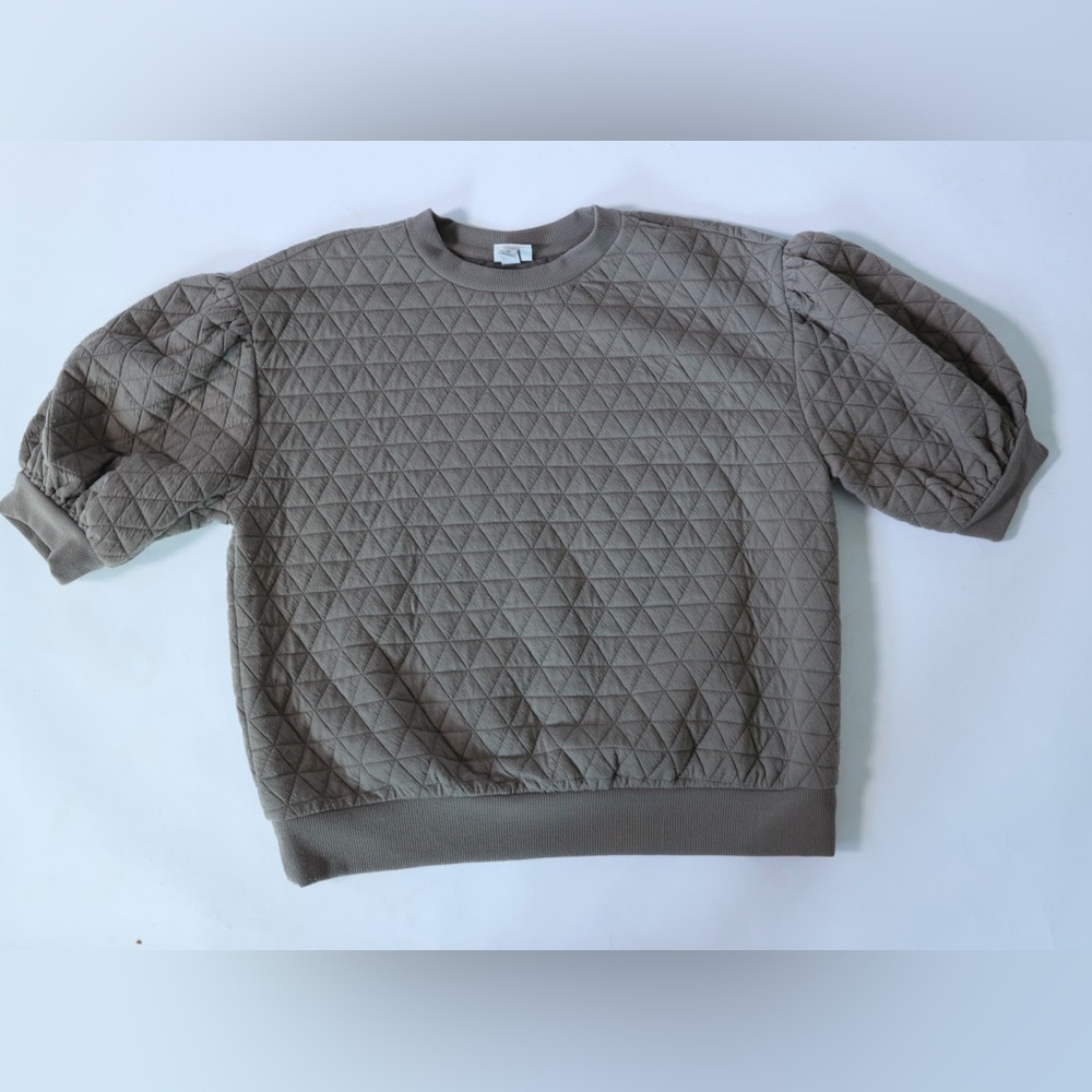 a new day Quilted Gray Sweatshirt